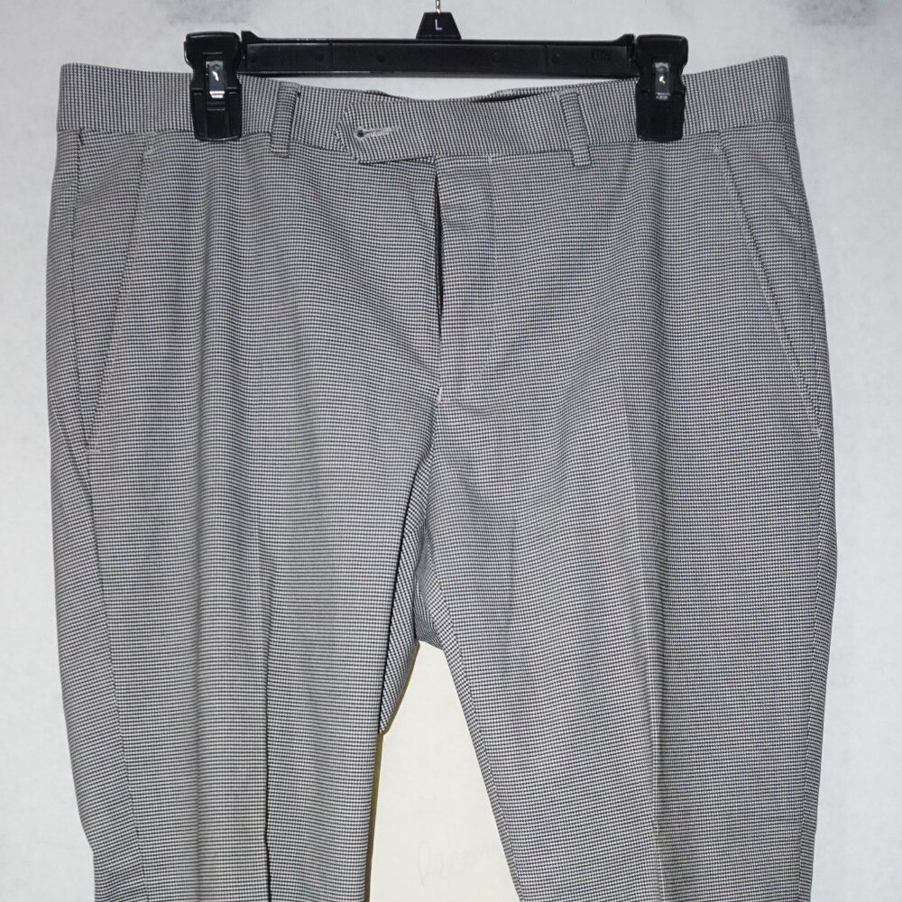 Alfani, 34Wx30L, black & white checkered pattern dress pants